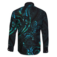 New Zealand Skink Family Matching Off The Shoulder Long Sleeve Dress and Hawaiian Shirt Aotearoa Maori Mix Paua Shell