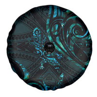 New Zealand Skink Spare Tire Cover Aotearoa Maori Mix Paua Shell