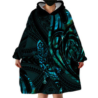 New Zealand Skink Wearable Blanket Hoodie Aotearoa Maori Mix Paua Shell LT14 - Polynesian Pride