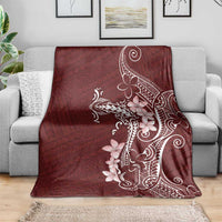 Oxblood Hawaii Blanket Hammerhead Shark Tattoo Curve Polynesian - Polynesian Pride