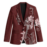Oxblood Hawaii Blazer Hammerhead Shark Tattoo Curve Polynesian - Polynesian Pride