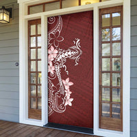 Oxblood Hawaii Door Cover Hammerhead Shark Tattoo Curve Polynesian - Polynesian Pride