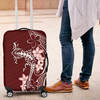 Oxblood Hawaii Luggage Cover Hammerhead Shark Tattoo Curve Polynesian - Polynesian Pride