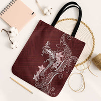 Oxblood Hawaii Tote Bag Hammerhead Shark Tattoo Curve Polynesian - Polynesian Pride