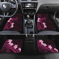 Pink Hawaii Car Mats Hammerhead Shark Tattoo Curve Polynesian - Polynesian Pride