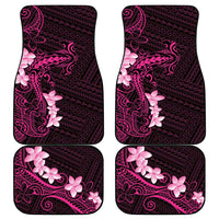Pink Hawaii Car Mats Hammerhead Shark Tattoo Curve Polynesian - Polynesian Pride