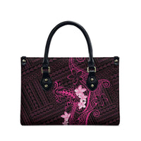 Pink Hawaii Leather Bag Hammerhead Shark Tattoo Curve Polynesian - Polynesian Pride