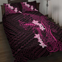 Pink Hawaii Quilt Bed Set Hammerhead Shark Tattoo Curve Polynesian - Polynesian Pride