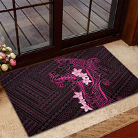 Pink Hawaii Rubber Doormat Hammerhead Shark Tattoo Curve Polynesian - Polynesian Pride