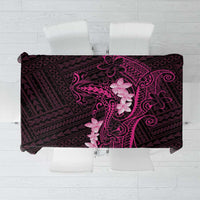 Pink Hawaii Tablecloth Hammerhead Shark Tattoo Curve Polynesian - Polynesian Pride