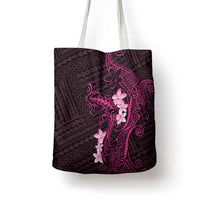Pink Hawaii Tote Bag Hammerhead Shark Tattoo Curve Polynesian - Polynesian Pride