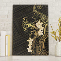 Black and Gold Hawaii Canvas Wall Art Hammerhead Shark Tattoo Curve Polynesian - Polynesian Pride
