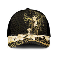 Black and Gold Hawaii Mesh Trucker Cap Hammerhead Shark Tattoo Curve Polynesian LT14 One Size Black Black - Polynesian Pride