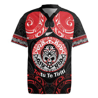 Aotearoa Toitu Te Tiriti Rugby Jersey Haka Tiki Honour The Treaty LT14 Black - Polynesian Pride