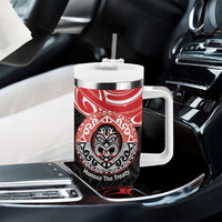 Aotearoa Toitu Te Tiriti Tumbler With Handle Haka Tiki Honour The Treaty LT14 - Polynesian Pride
