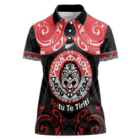 Aotearoa Toitu Te Tiriti Women Polo Shirt Haka Tiki Honour The Treaty