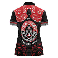 Aotearoa Toitu Te Tiriti Women Polo Shirt Haka Tiki Honour The Treaty