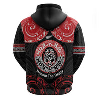 Aotearoa Toitu Te Tiriti Zip Hoodie Haka Tiki Honour The Treaty
