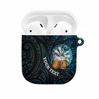Personalized New Zealand Darts Beer AirPods Case Paua Shell Aotearoa Maori Tattoo - Polynesian Pride