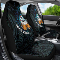 Personalized New Zealand Darts Beer Car Seat Cover Paua Shell Aotearoa Maori Tattoo LT14 - Polynesian Pride