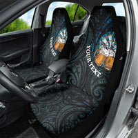 Personalized New Zealand Darts Beer Car Seat Cover Paua Shell Aotearoa Maori Tattoo LT14 - Polynesian Pride
