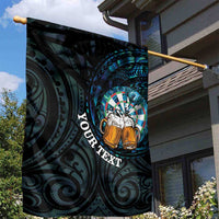 Personalized New Zealand Darts Beer Garden Flag Paua Shell Aotearoa Maori Tattoo - Polynesian Pride