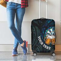Personalized New Zealand Darts Beer Luggage Cover Paua Shell Aotearoa Maori Tattoo LT14 - Polynesian Pride