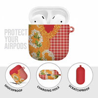 Prince Kuhio Aloha Hawaii AirPods Case Plumeria Ilima Lei Palaka Motifs LT14 - Polynesian Pride