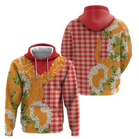 Prince Kuhio Aloha Hawaii Hoodie Plumeria Ilima Lei Palaka Motifs LT14 - Polynesian Pride