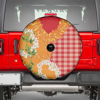 Prince Kuhio Aloha Hawaii Spare Tire Cover Plumeria Ilima Lei Palaka Motifs LT14 - Polynesian Pride