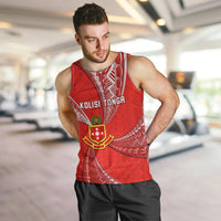 Personalised Tonga College Alete Men Tank Top Kolisi Tonga Ngatu Pattern LT14 - Polynesian Pride