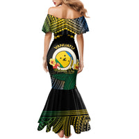 Personalised Malampa Day Family Matching Mermaid Dress and Hawaiian Shirt Vanuatu Provinces Polynesian Pattern LT14 - Polynesian Pride
