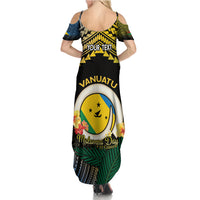 Personalised Malampa Day Family Matching Summer Maxi Dress and Hawaiian Shirt Vanuatu Provinces Polynesian Pattern LT14 - Polynesian Pride