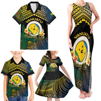 Personalised Malampa Day Family Matching Tank Maxi Dress and Hawaiian Shirt Vanuatu Provinces Polynesian Pattern LT14 - Polynesian Pride
