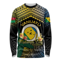 Personalised Malampa Day Long Sleeve Shirt Vanuatu Provinces Polynesian Pattern