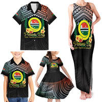 Personalised Penama Day Family Matching Tank Maxi Dress and Hawaiian Shirt Vanuatu Provinces Polynesian Pattern LT14 - Polynesian Pride