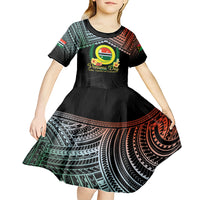 Personalised Penama Day Kid Short Sleeve Dress Vanuatu Provinces Polynesian Pattern LT14 - Polynesian Pride