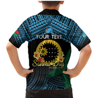 Personalised Sanma Day Family Matching Mermaid Dress and Hawaiian Shirt Vanuatu Provinces Polynesian Pattern LT14 - Polynesian Pride