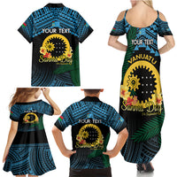 Personalised Sanma Day Family Matching Summer Maxi Dress and Hawaiian Shirt Vanuatu Provinces Polynesian Pattern LT14 - Polynesian Pride