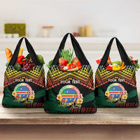 Personalised Tafea Day Grocery Bag Vanuatu Provinces Polynesian Pattern LT14 3-pack One Size Black - Polynesian Pride