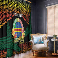 Personalised Tafea Day Window Curtain Vanuatu Provinces Polynesian Pattern