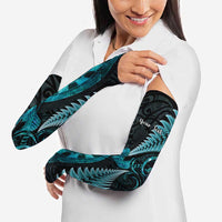 Personalised New Zealand Darts Arm Sleeves Happiness Is A Tight Threesome Maori Paua Shell - Polynesian Pride