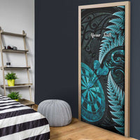 Personalised New Zealand Darts Door Cover Happiness Is A Tight Threesome Maori Paua Shell - Polynesian Pride