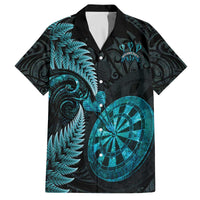 Personalised New Zealand Darts Family Matching Off The Shoulder Long Sleeve Dress and Hawaiian Shirt Happiness Is A Tight Threesome Maori Paua Shell