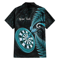 Personalised New Zealand Darts Family Matching Puletasi and Hawaiian Shirt Happiness Is A Tight Threesome Maori Paua Shell