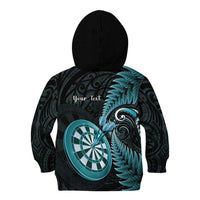Personalised New Zealand Darts Kid Hoodie Happiness Is A Tight Threesome Maori Paua Shell