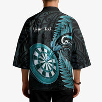 Personalised New Zealand Darts Kimono Happiness Is A Tight Threesome Maori Paua Shell - Polynesian Pride