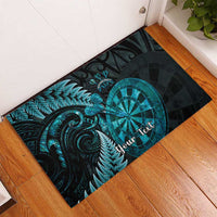Personalised New Zealand Darts Rubber Doormat Happiness Is A Tight Threesome Maori Paua Shell