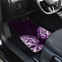 New Zealand Ta Moko Car Mats Aotearoa Maori Chest Tattoo Purple