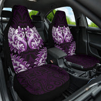 New Zealand Ta Moko Car Seat Cover Aotearoa Maori Chest Tattoo Purple